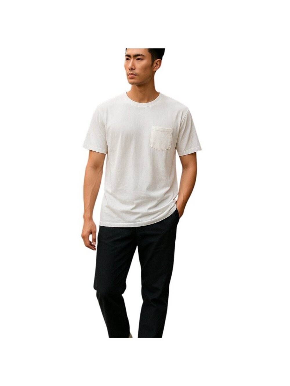 Banana Republic Mens Sweater Tee Shirt White Size XL Minimalist Summer Preppy